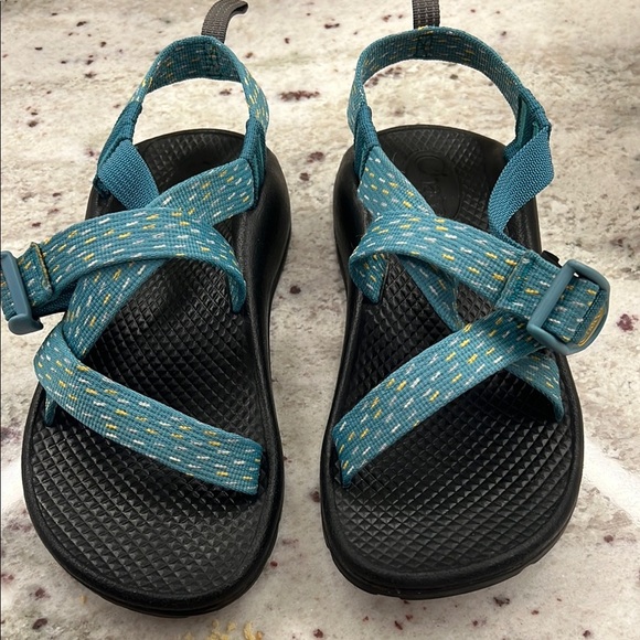 Chaco Teal and Black Sandals - Picture 1 of 7